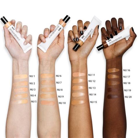 ysl foundation swatches black woman|ysl nu bare look.